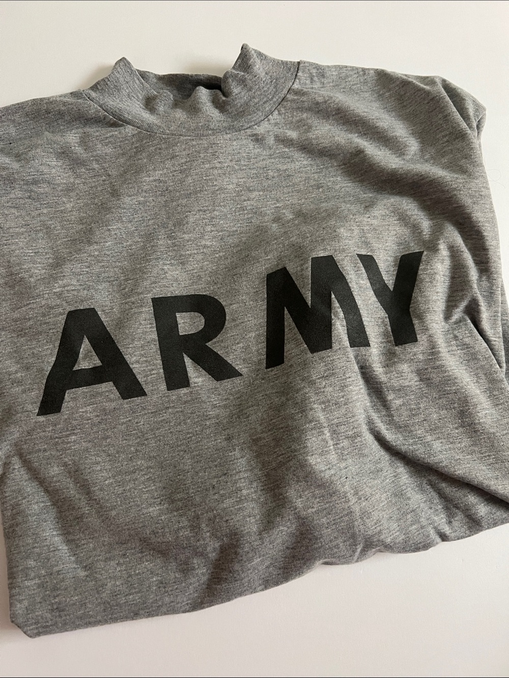 U.S. Army Grey Short-Sleeve Shirt with Black ARMY Graphic